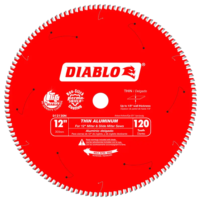 Diablo Tools 12 in. x 120 Tooth Thin Aluminum Cutting Saw Blade