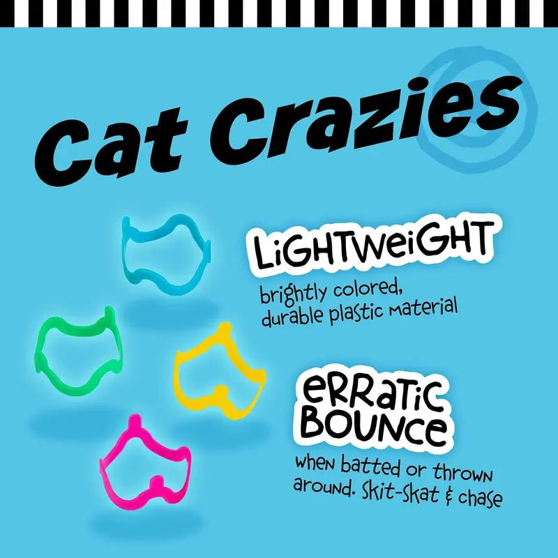 Cat Crazies Interactive Cat Toys Multi-Pack Durable, Lightweight, Vibrant Design for Engaging Play