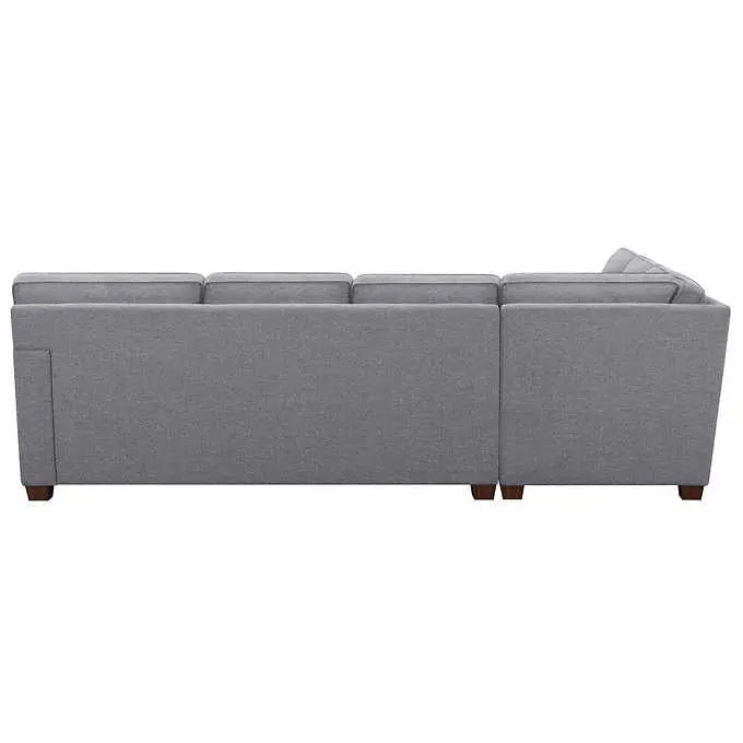 Thomasville Emilee Upholstered Sectional with Hidden Storage Ottoman