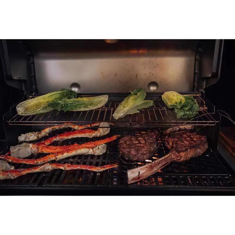 Deep Ocean Blue Liquid Propane Grill Compact Portable Burner Grill for Outdoor Cooking