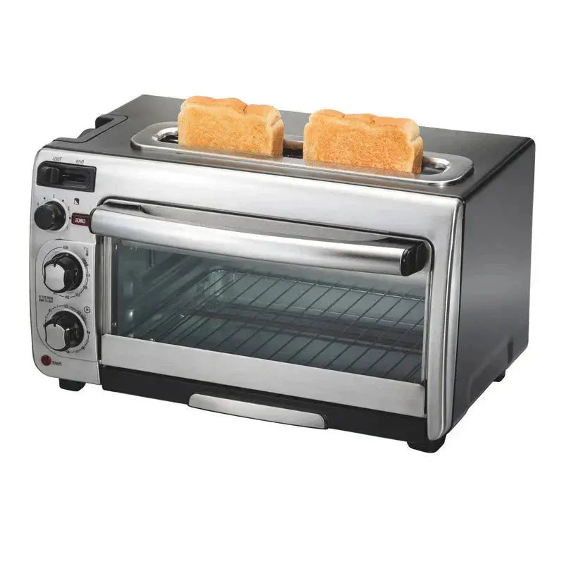 2-in-1 Countertop Oven & Toaster Combo | Versatile Baking, Broiling & Toasting Appliance with Adjustable Settings