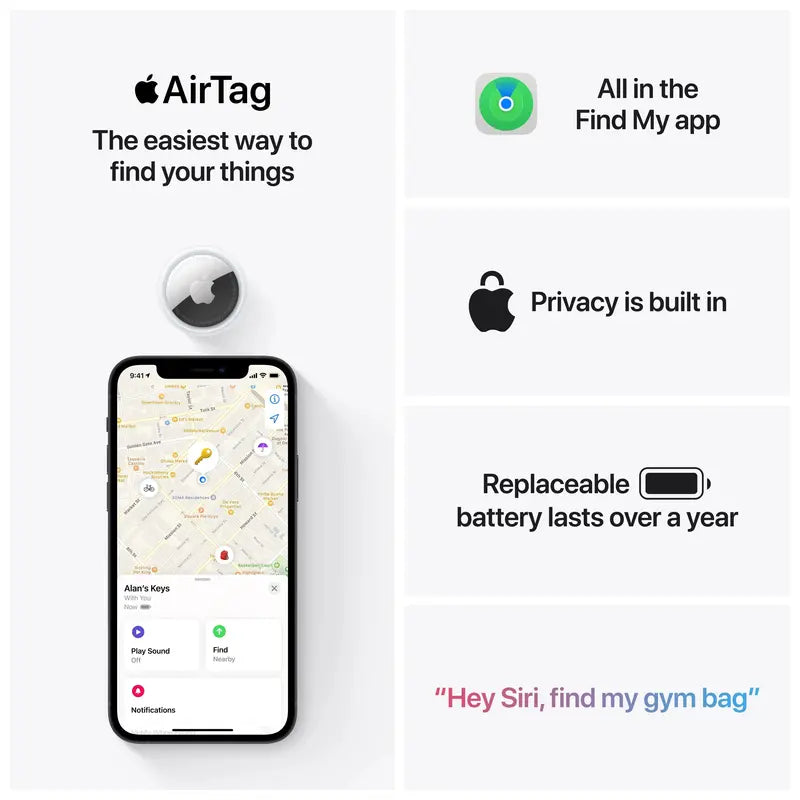 Apple AirTag Set 4-Pack Bluetooth Tracking Devices