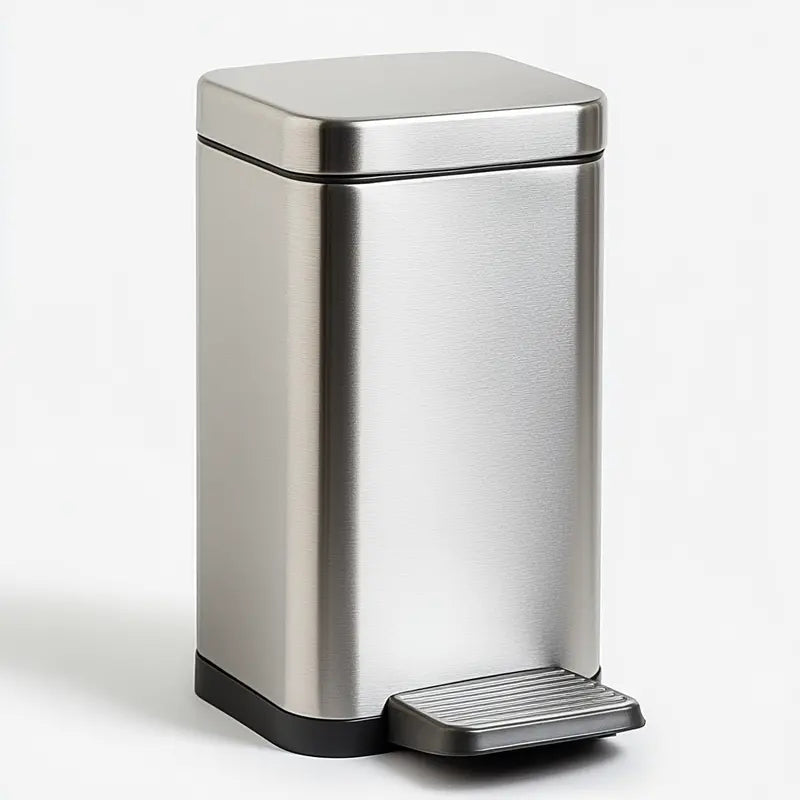 Hikmfg 10-Liter Slim Step-Operated Waste Bin Space-Efficient Design