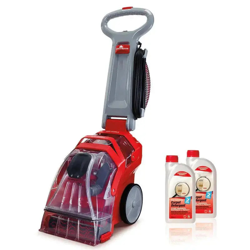Deep-Cleaning Carpet Extractor Includes Two 1-Liter Detergent Bottles