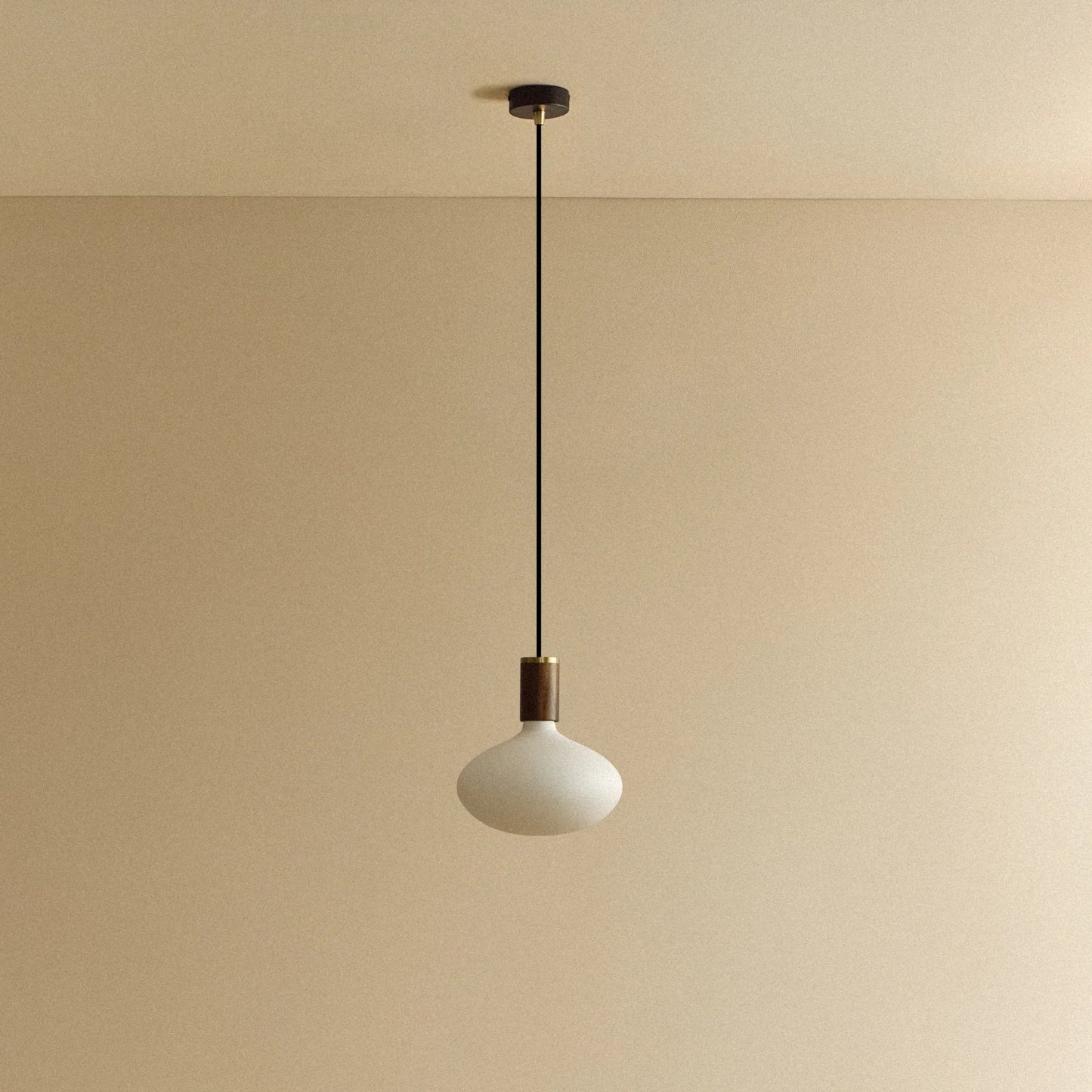Oval II Pendant Light in Walnut