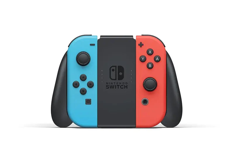 Nintendo Switch Handheld Console Neon Blue & Red Joy-Con Bundle for Portable Gaming