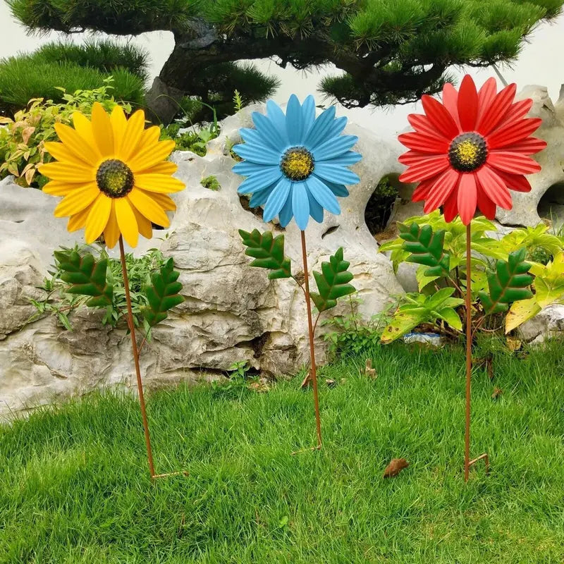 Zephyra Whimsical Metal Windmill Vibrant, Spinning Outdoor Decor for Gardens and Patios