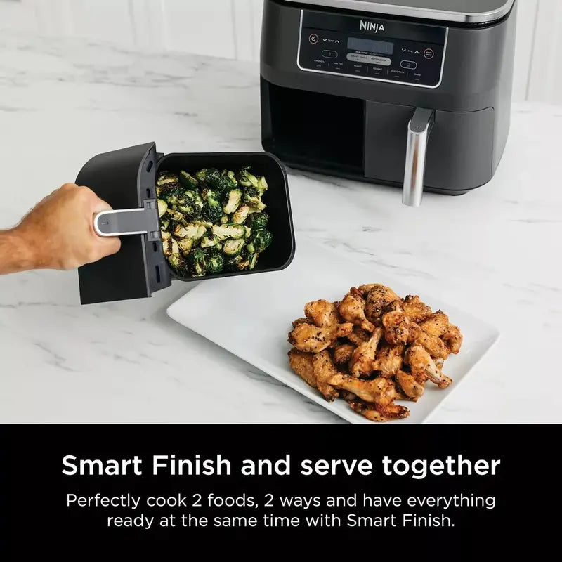 Ninja Foodi DualZone 8-Quart 2-Basket Air Fryer 6-Cooking-Function System