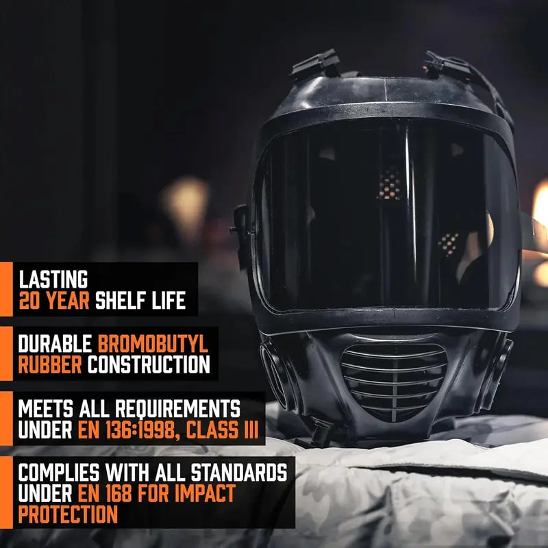 MIRA SAFETY CM-6M CBRN Full-Face Gas Mask Includes Integrated Drinking System
