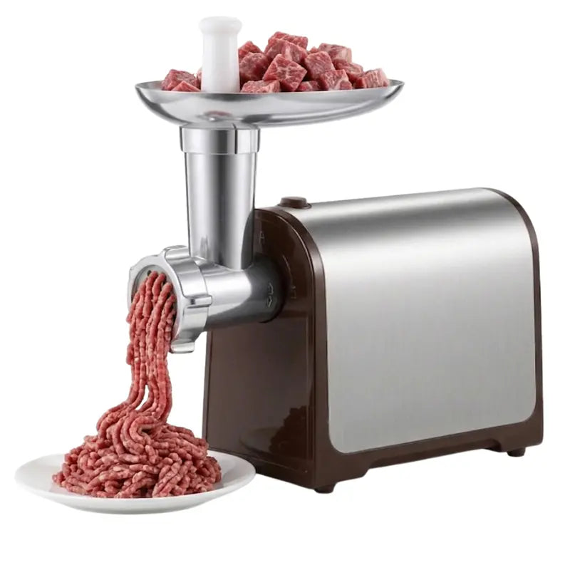 Electric Meat Grinder Kit with Stainless Blades, Multiple Plates, and Sausage Stuffers