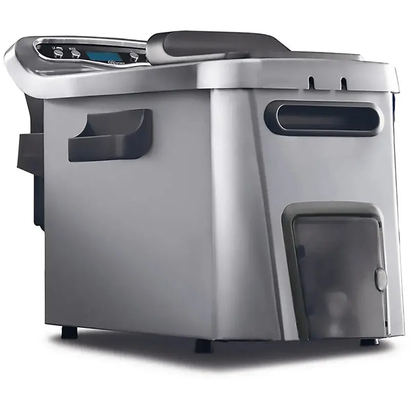 Livenza Dual-Zone 45-Liter Stainless Steel Deep Fryer with Drain & Easy-Clean System