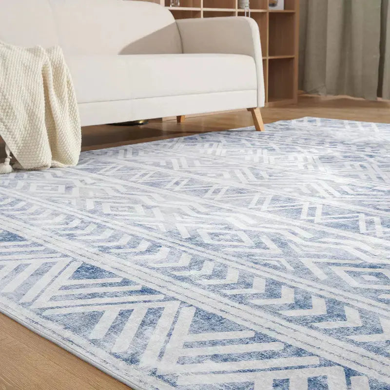 Boho 9×12 Modern Area Rug Neutral-Tone Living Room Carpet with Vintage-Inspired Texture