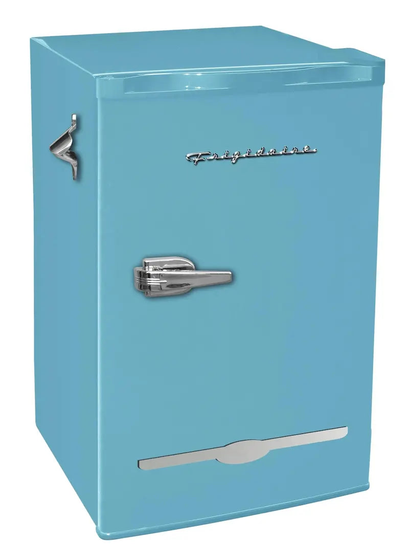 Frigidaire Retro Mini Fridge 3.2 Cu. Ft. with Side Bottle Opener, Blue Finish