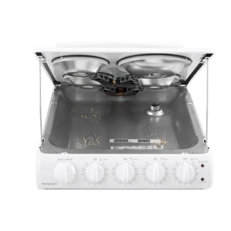 Freestanding 20-Inch Electric Oven with Four Cooking Zones White Finish