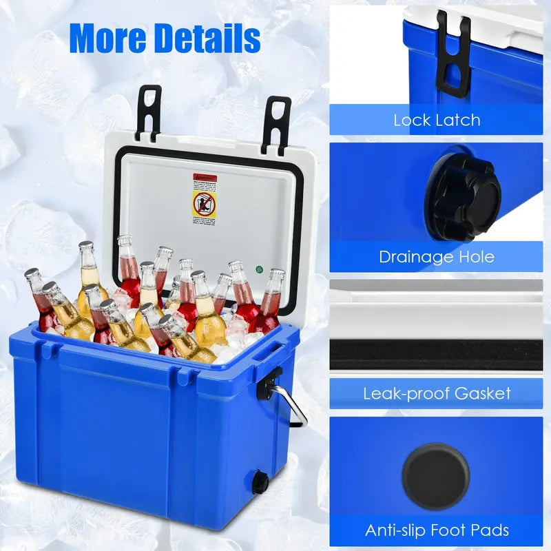 High-Performance Camping Cooler 26/58/79-Quart Options with 4-Day Ice Retention
