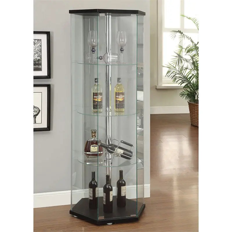 Coaster Company Home Furnishings Curio Cabinet, Black