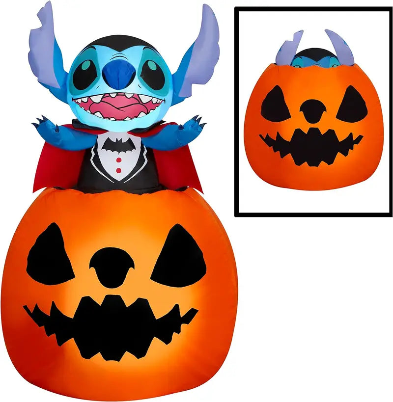 5-Inch Animated Air-Blown Vampire Pumpkin Yard Decoration