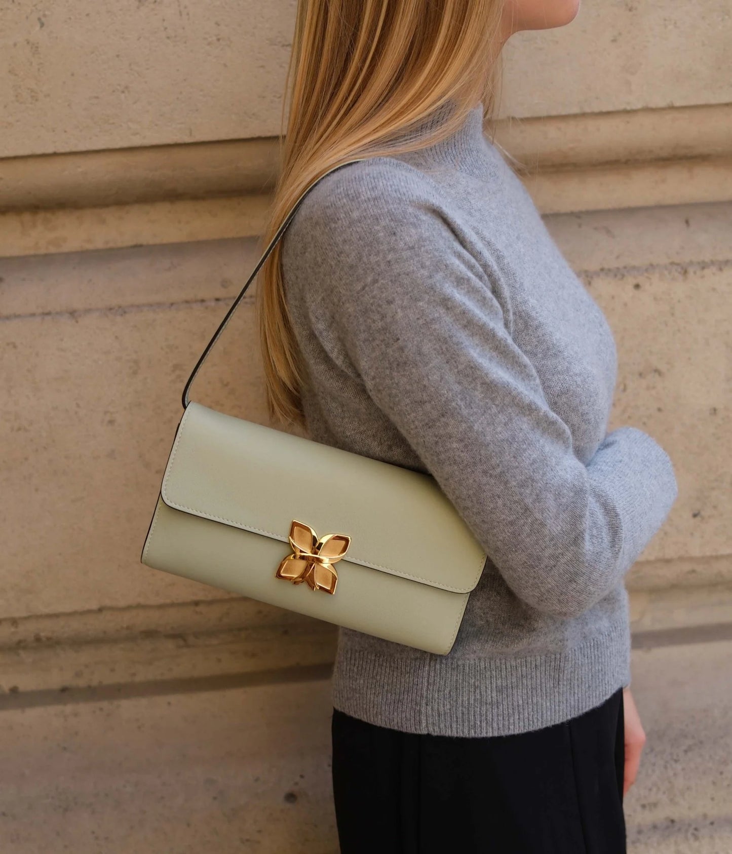 Hortensia Clutch | Vert d'Eau