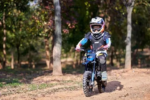 MotoTec Thunder 50cc 2-Stroke Kids’ Blue Gas Dirt Bike
