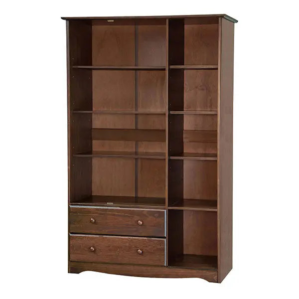 Mocha-Finished Grand Armoire 100% Solid Wood Wardrobe Cabinet