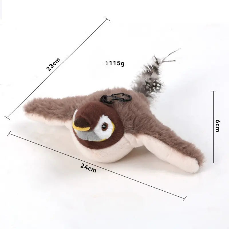 Motion-Activated Flapping Bird Toy Interactive Cat Entertainment