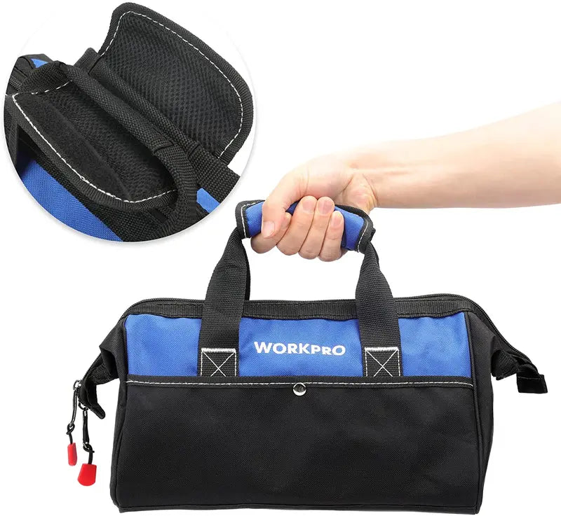 WORKPRO 13-Inch Wide-Mouth Tool Tote Bag
