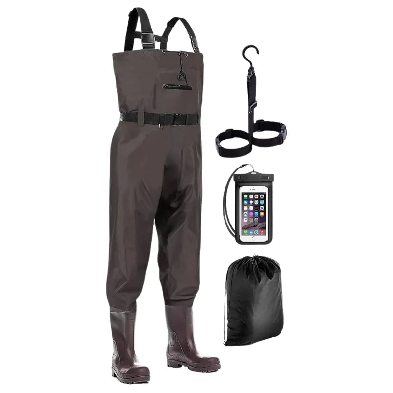 Nylon Fishing & Hunting Chest Waders with Waterproof Boot Integration