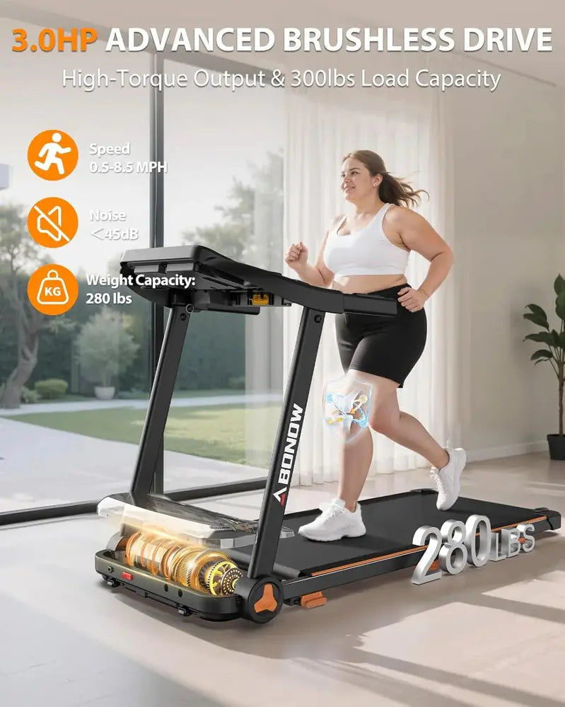 Foldable Home Treadmill with Adjustable Incline Dual LED Display & Office-Friendly Design