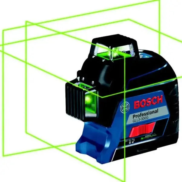 Bosch GLL3-300G Green-Beam 360° Self-Leveling Laser Level Cross-Line Tool with Outdoor Mode