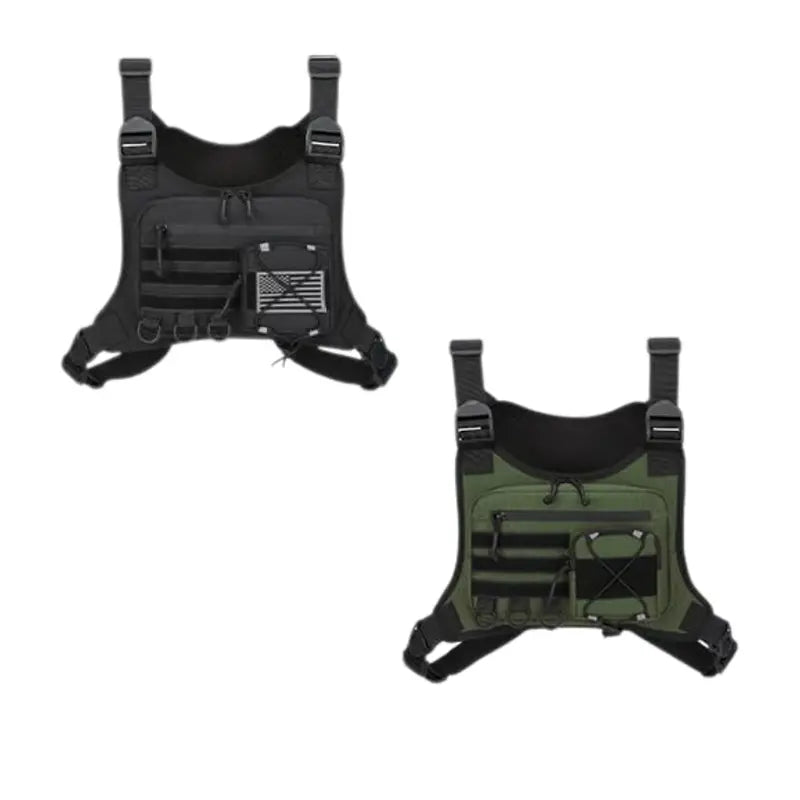 Adjustable Outdoor Chest Pack Zippered Front Compartment & Ergonomic Straps
