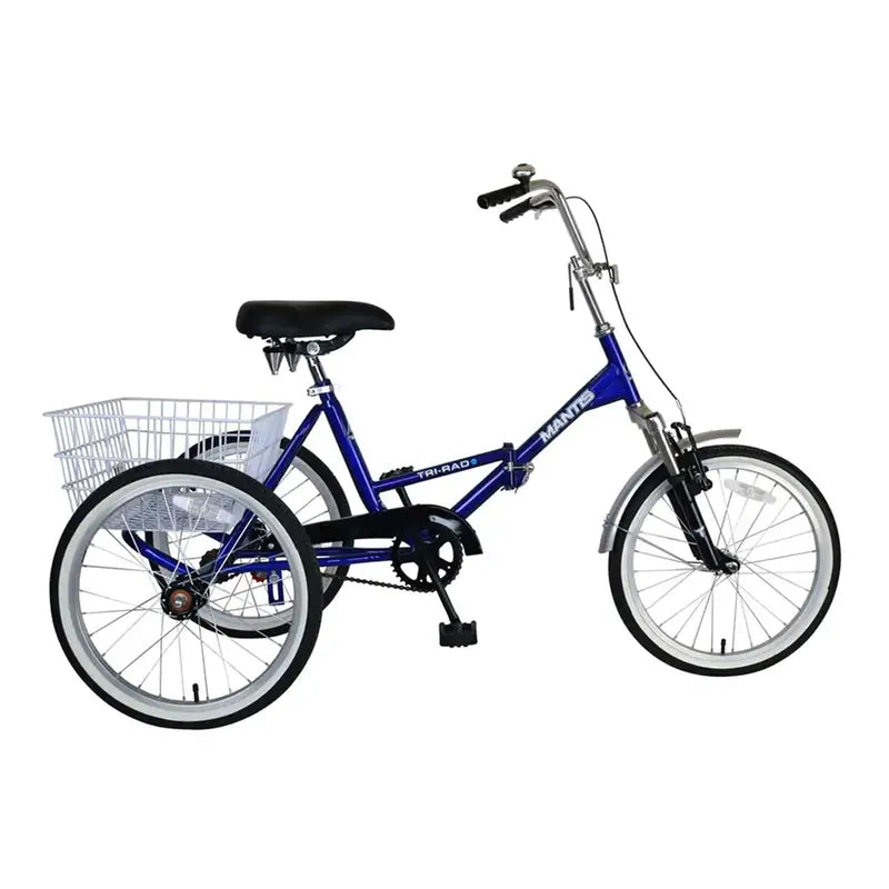 Mantis Tri-Rad 24″ Folding Tricycle 6-Speed Adult Trike with Compact Design & Easy Transport