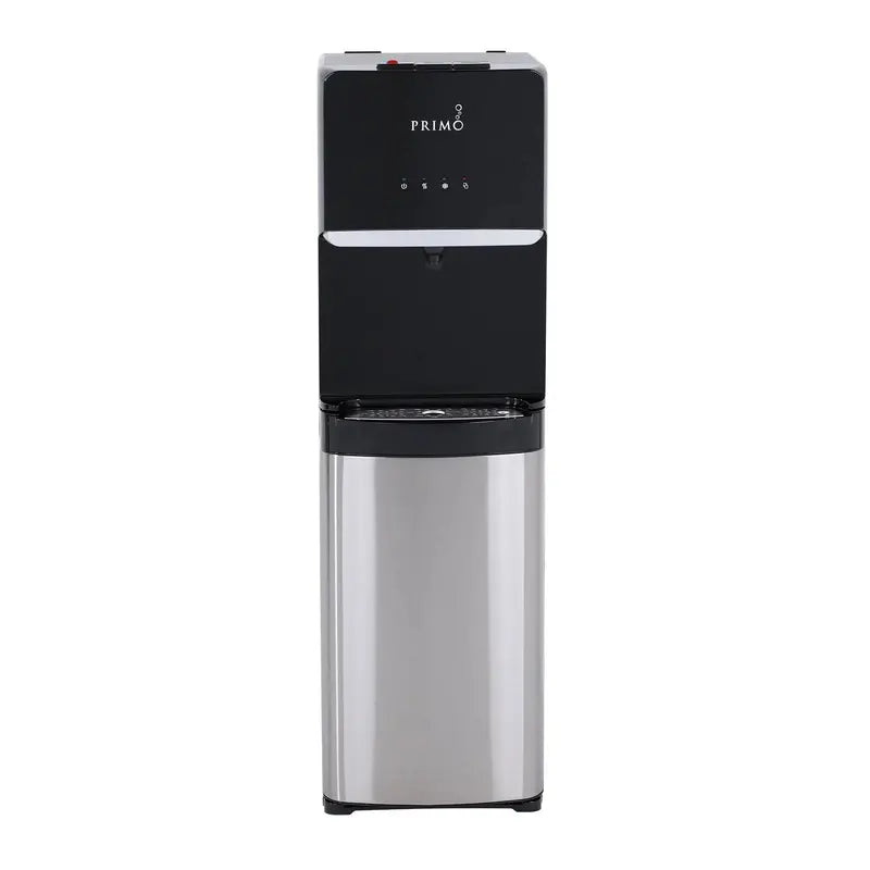 Primo Deluxe Bottom-Loading Stainless Steel Water Dispenser Sleek Black Design