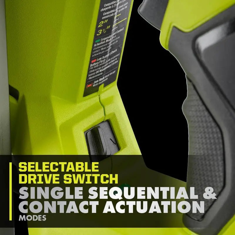 RYOBI ONE+ HP 18V Brushless Cordless AirStrike 21▲ Framing Nailer (Tool Only) PBL345B
