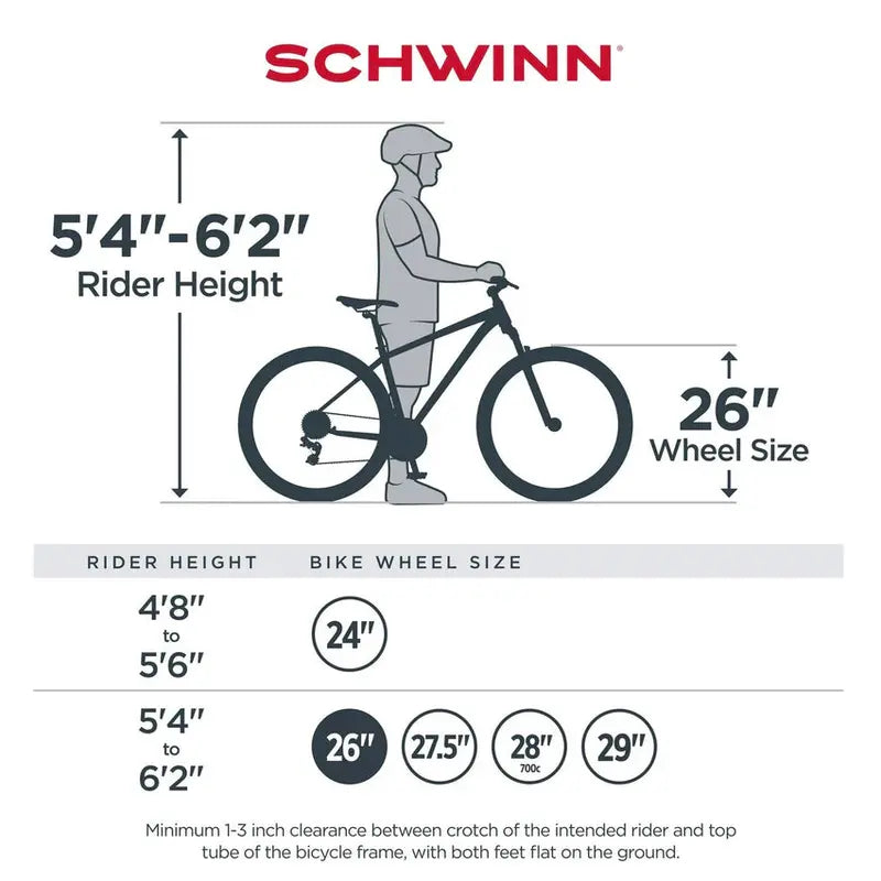 Schwinn Sidewinder Men’s 26-Inch 21-Speed Mountain Bike in Black