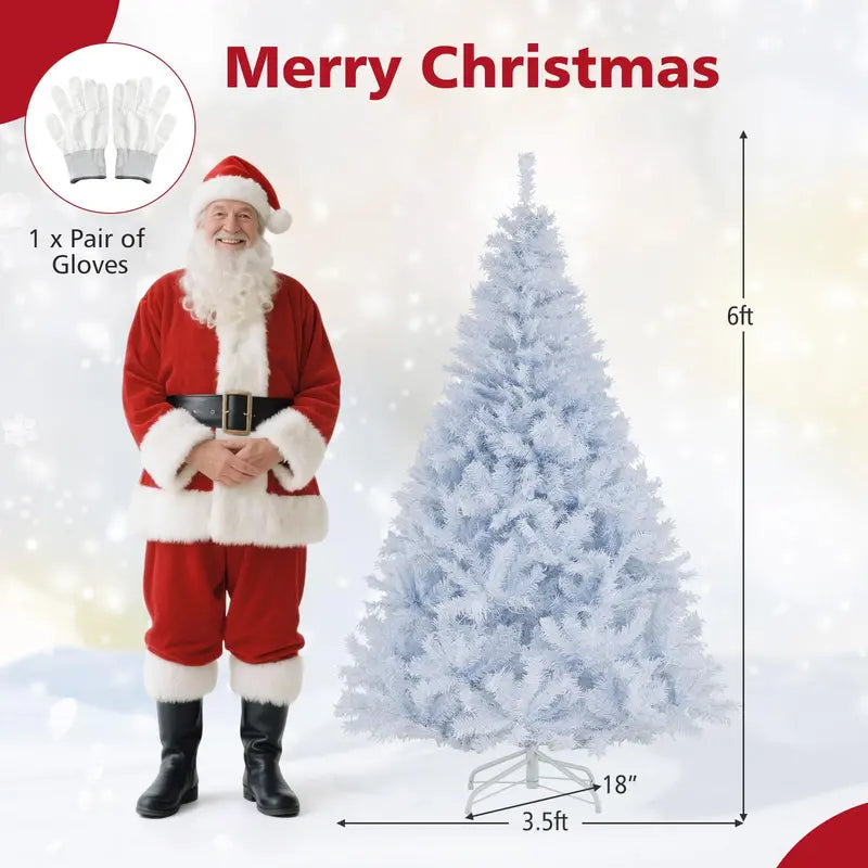 White Pre-Lit Christmas Tree Dual-Mode Lighting: Warm White + RGB Color-Changing LEDs