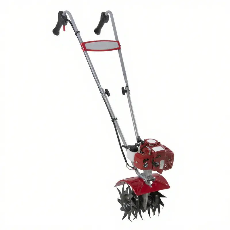 2-Cycle Garden Tiller and Cultivator Compact, Gas-Powered Soil Preparation Tool for Home Landscaping