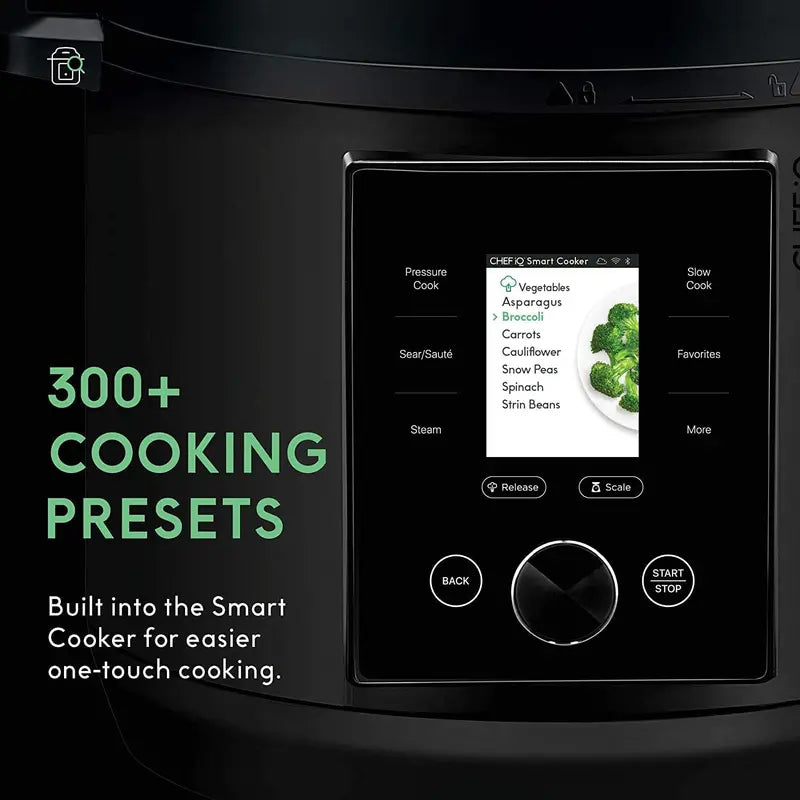 CHEF iQ 6 Qt Smart Pressure Cooker with 10 Modes, Built-in Scale, 1000+ Presets, App-Controlled Recipes