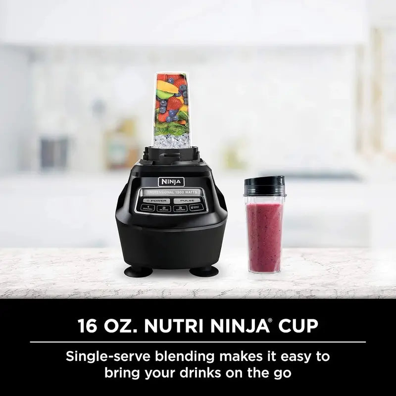 Ninja BL770 Mega Kitchen System 1500W Blender & Food Processor with 72oz Pitcher, 64oz Bowl, and To-Go Cups