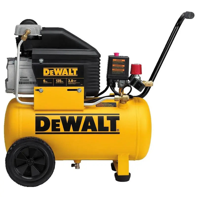 6-Gallon Horizontal Electric Air Compressor for Home and Workshop Use