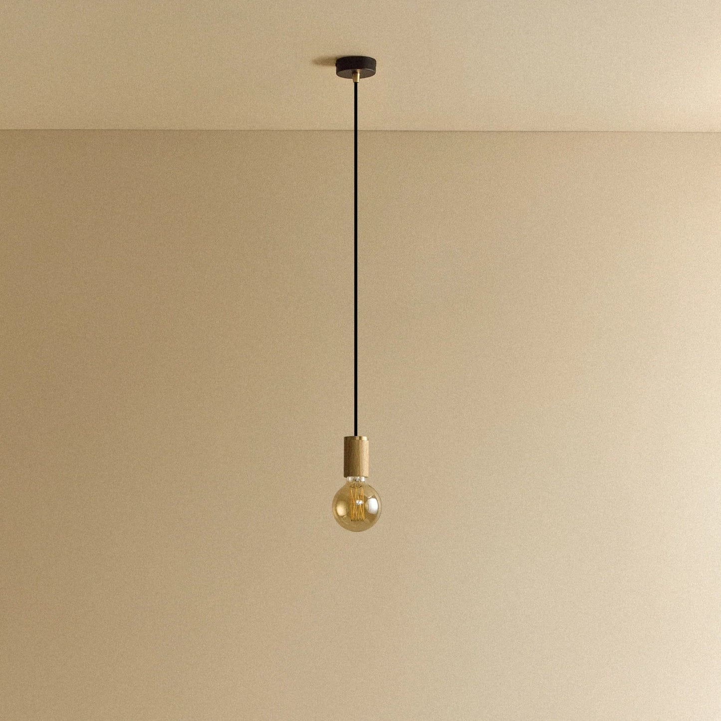 Elva Pendant Light Tinted in Oak