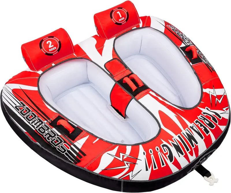 ZOOMBROS 2-Person Towable Tube Secure Cockpit Seating for Family & Kids