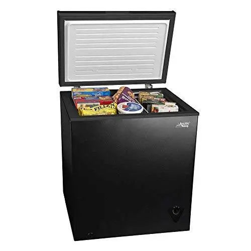 5 Cubic Foot Compact Chest Freezer Energy-Efficient Unit for Home, Garage, or Small Business Use