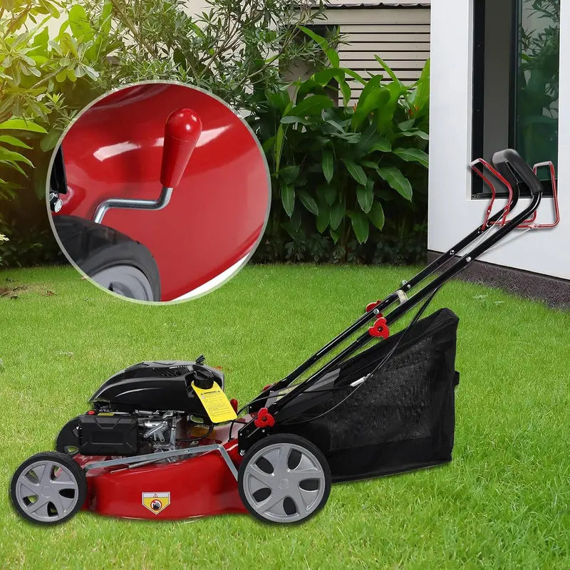 Self-Propelled Gas Lawn Mower 20-Inch Deck, 141cc 4-Stroke Engine, 50L Grass Bag & Rear-Wheel Drive