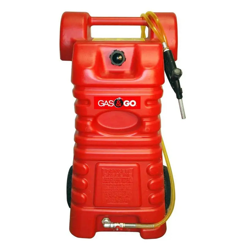 GG-25PFC 25-Gallon Poly Gas Fuel Transfer Cart CARB-Compliant Portable Fuel Tank with Pump and Handle