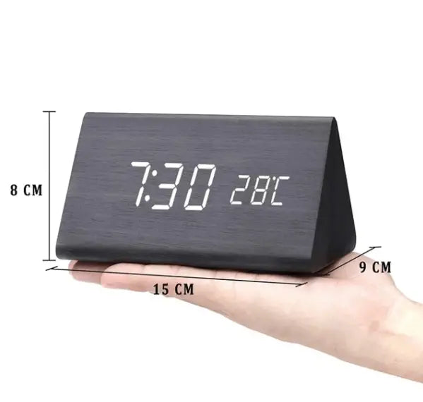 LED Desk Clock with Tap-to-Wake Display and Sound Sensitivity