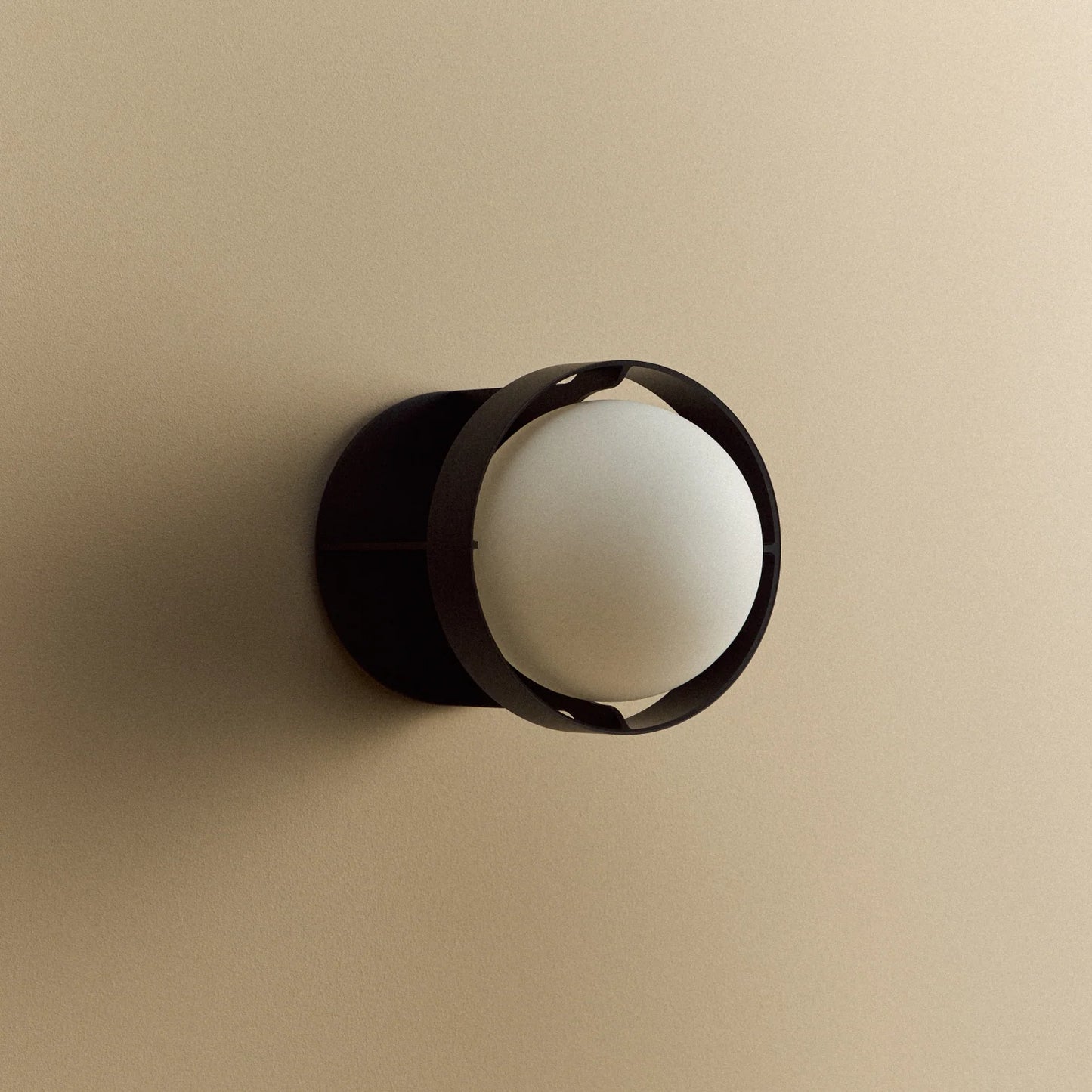 Loop Wall Light in Dark Grey + Sphere IV