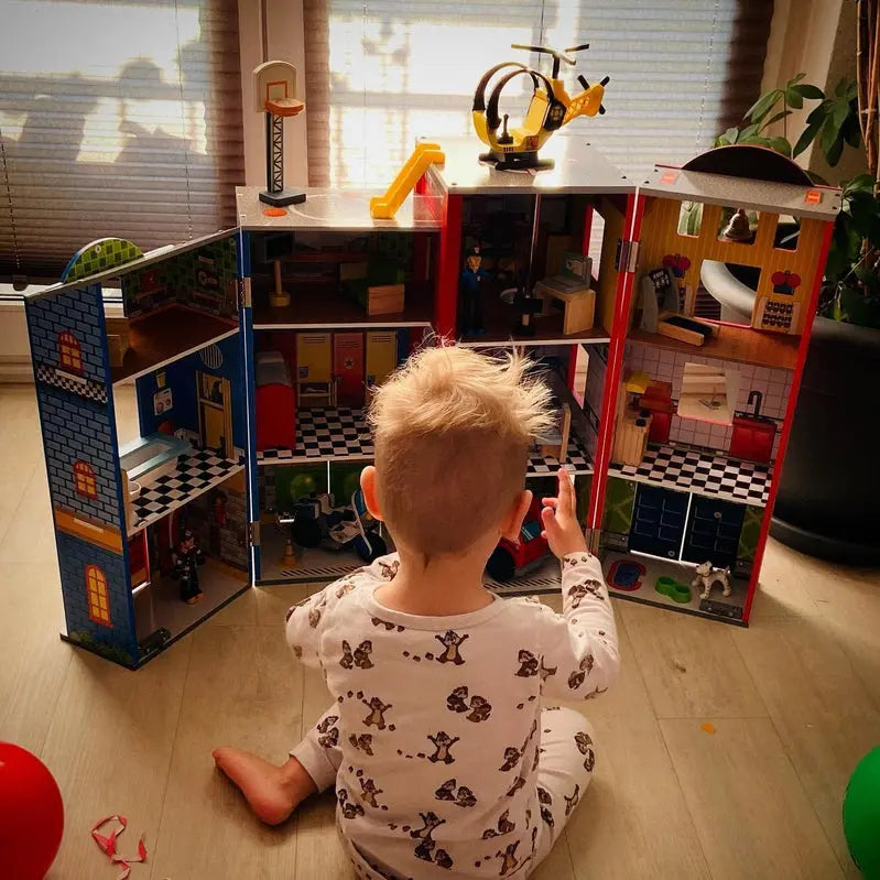 Foldable Wooden Play Set 3-Tier Design with 26 Accessories
