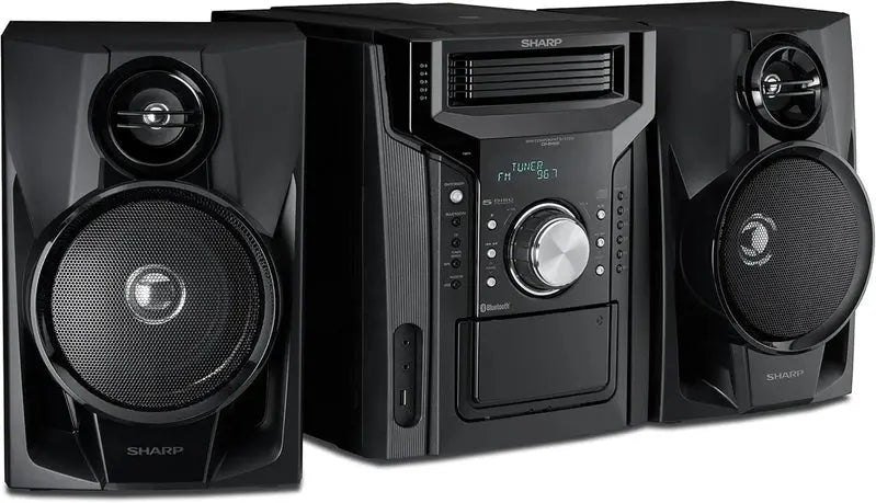 CD-BH950 Mini Bookshelf Speaker System 240W, 5-Ch, Cassette Deck & Bluetooth