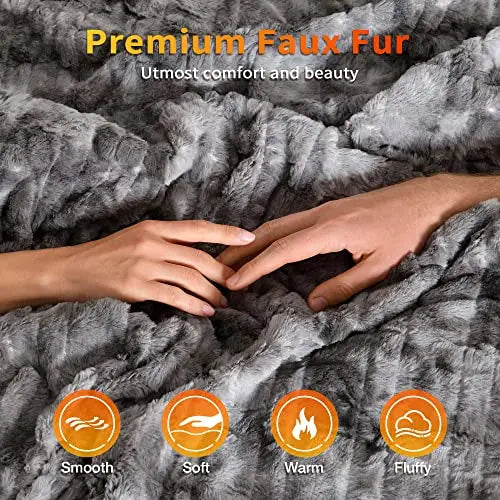 WOOMER Heated Blanket King Size Electric Blanket 90 x 100