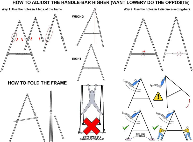 Air Yoga Starter Kit Includes Adjustable Aerial Hammock + Foldable KT Swing Stand Frame